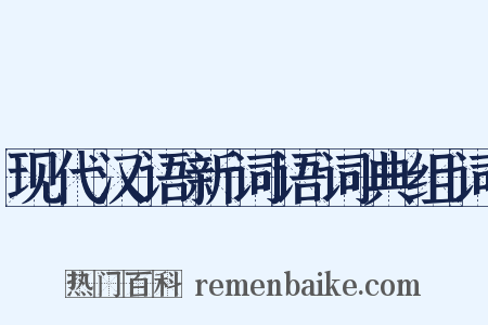 现代汉语新词语词典组词是什么意思的图片